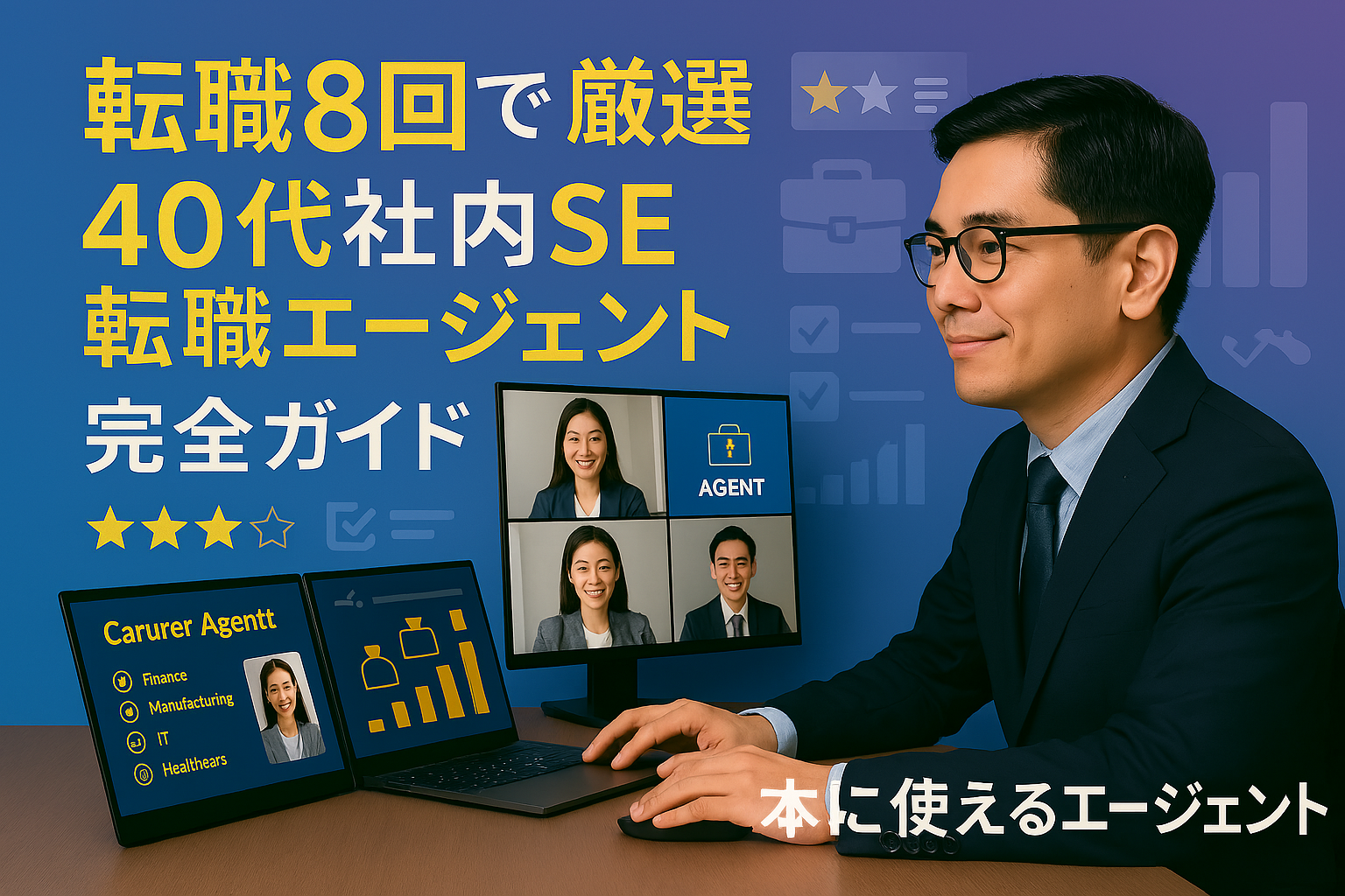 40代社内SE向け転職エージェント比較と選択のイメージ図