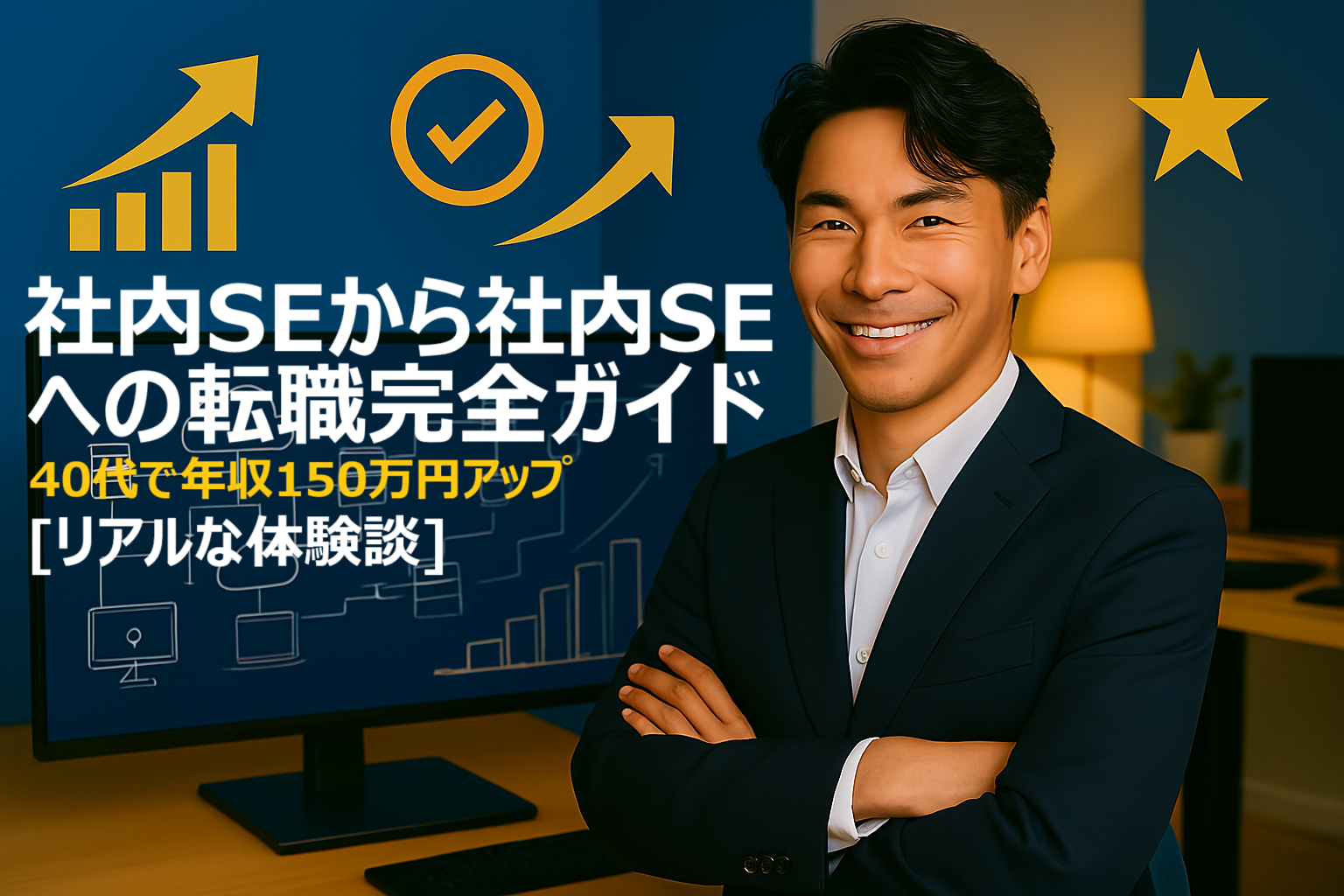 40代社内SEが転職成功を実現している様子 - 社内SEから社内SEへの転職戦略ガイド
